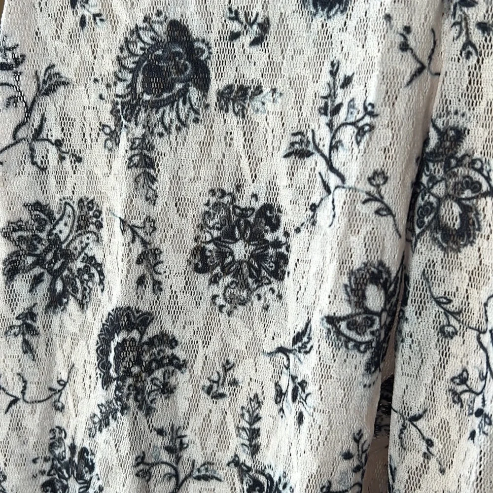 NWT Free People Intimately Lace Floral Leggings Chamois Combo Size Small